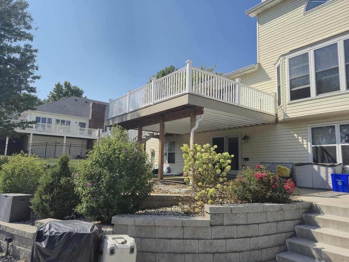 Deck replacement with DrySpace and lighting in Cottleville
